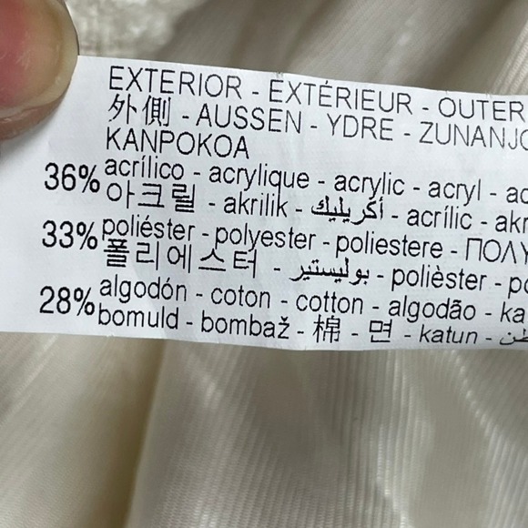 ZARA Double Breasted Tweed Blazer Gold Button ASO Kate Royal Ecru White S - Picture 12 of 12